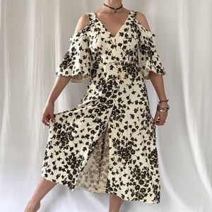 Dorothee Schumacher Close To Nature Cotton Dress in Ecru & Black